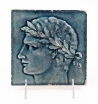 An Arts and Crafts Pottery Tile Height 6 x width 6 inches. — 20TH CENTURY