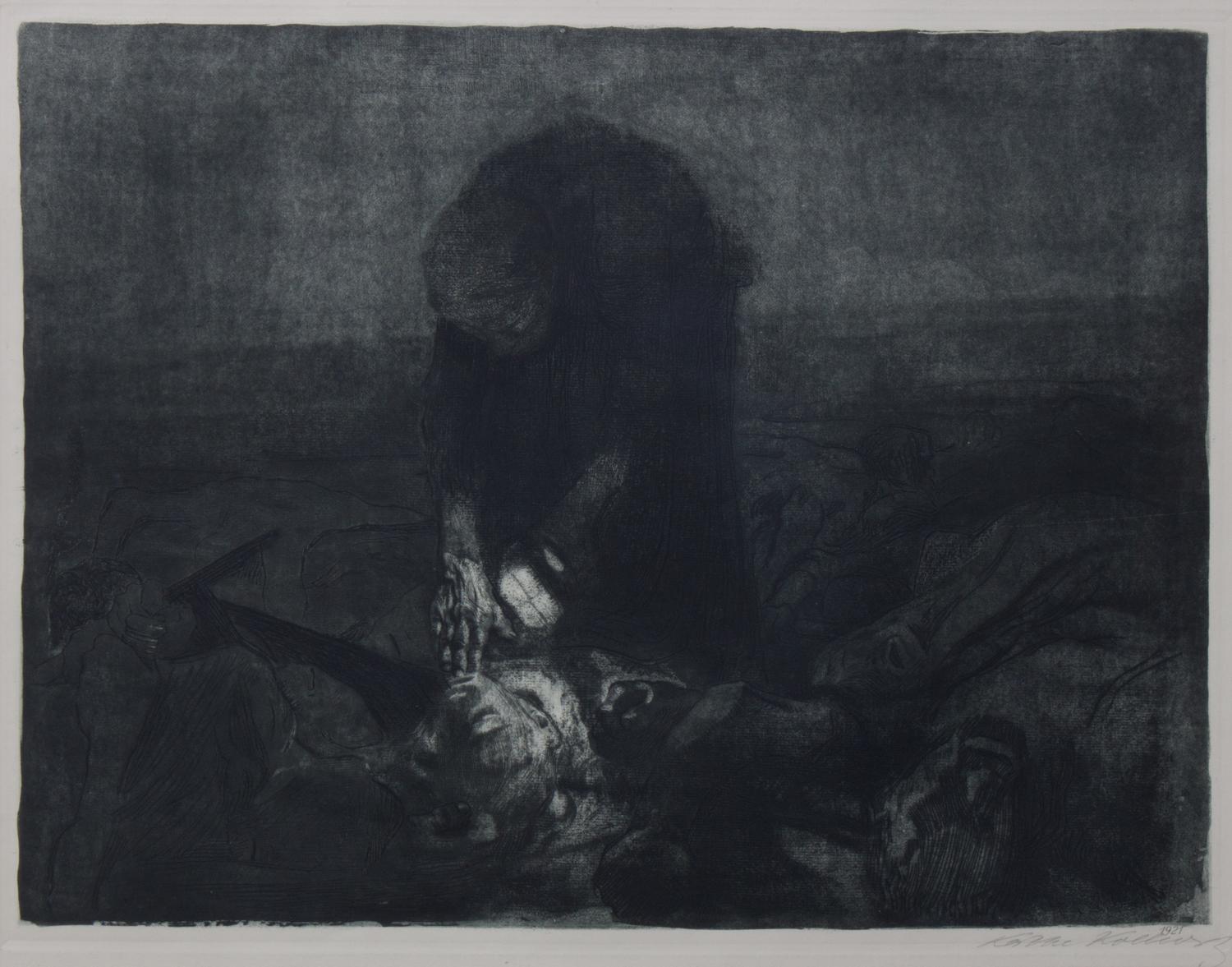 Kathe Kollwitz, (German, 1867-1945), Schlachtfeld (After the Battle), plate VI from Bauernkrieg (The Peasants' War), 1907