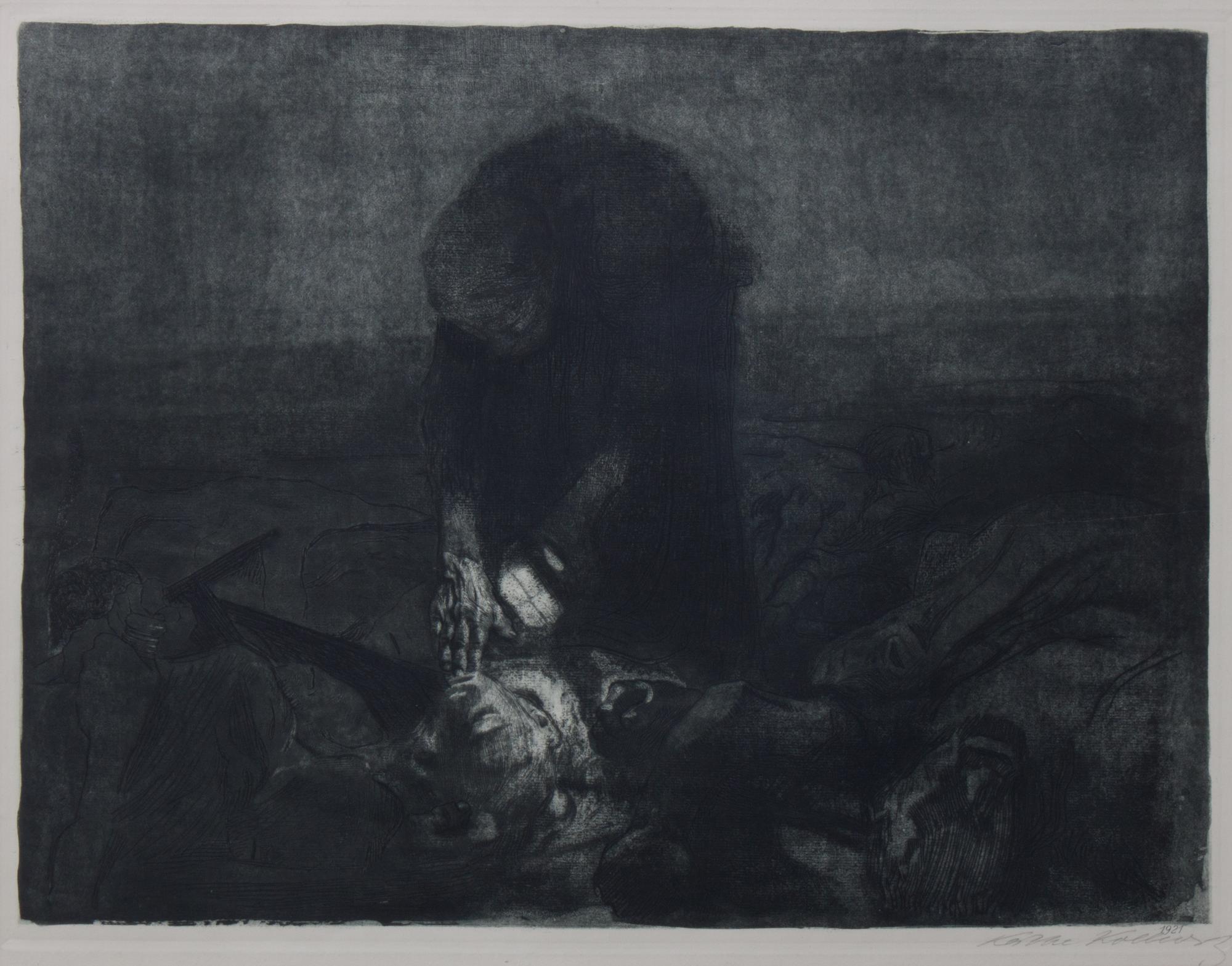 Kathe Kollwitz, (German, 1867-1945), Schlachtfeld (After the Battle), plate VI from Bauernkrieg (The Peasants' War), 1907