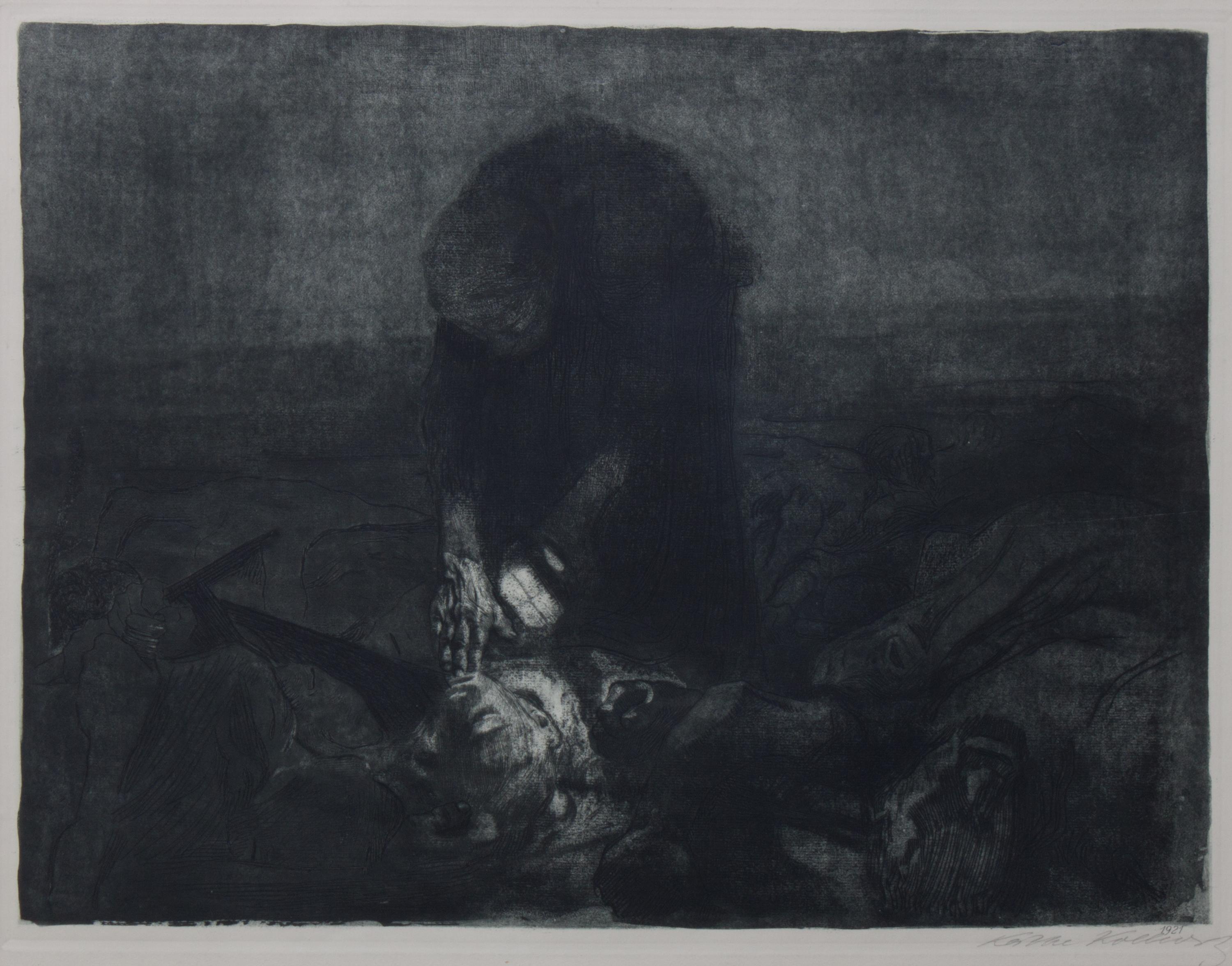 Kathe Kollwitz, (German, 1867-1945), Schlachtfeld (After the Battle), plate VI from Bauernkrieg (The Peasants' War), 1907