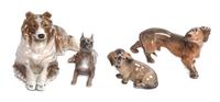 Four Royal Copenhagen Porcelain Figures Width of widest 11 1/4 inches. — 20TH CENTURY