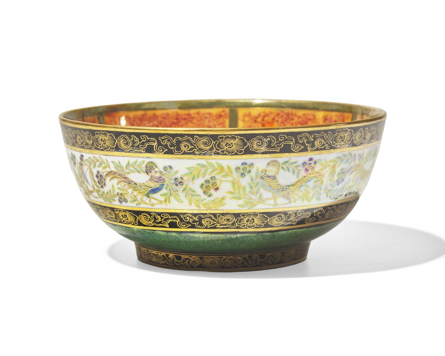 A Wedgwood Lustreware 'Pheasant' Bowl