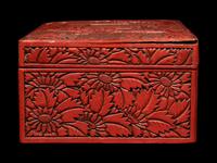 Four Chinese Carved Red Lacquer Articles