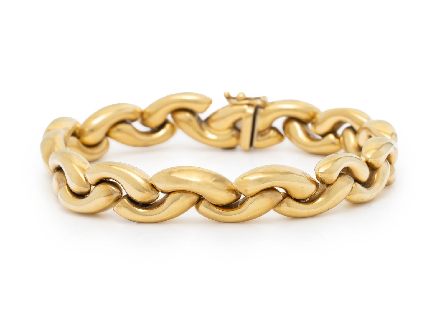 YELLOW GOLD LINK BRACELET