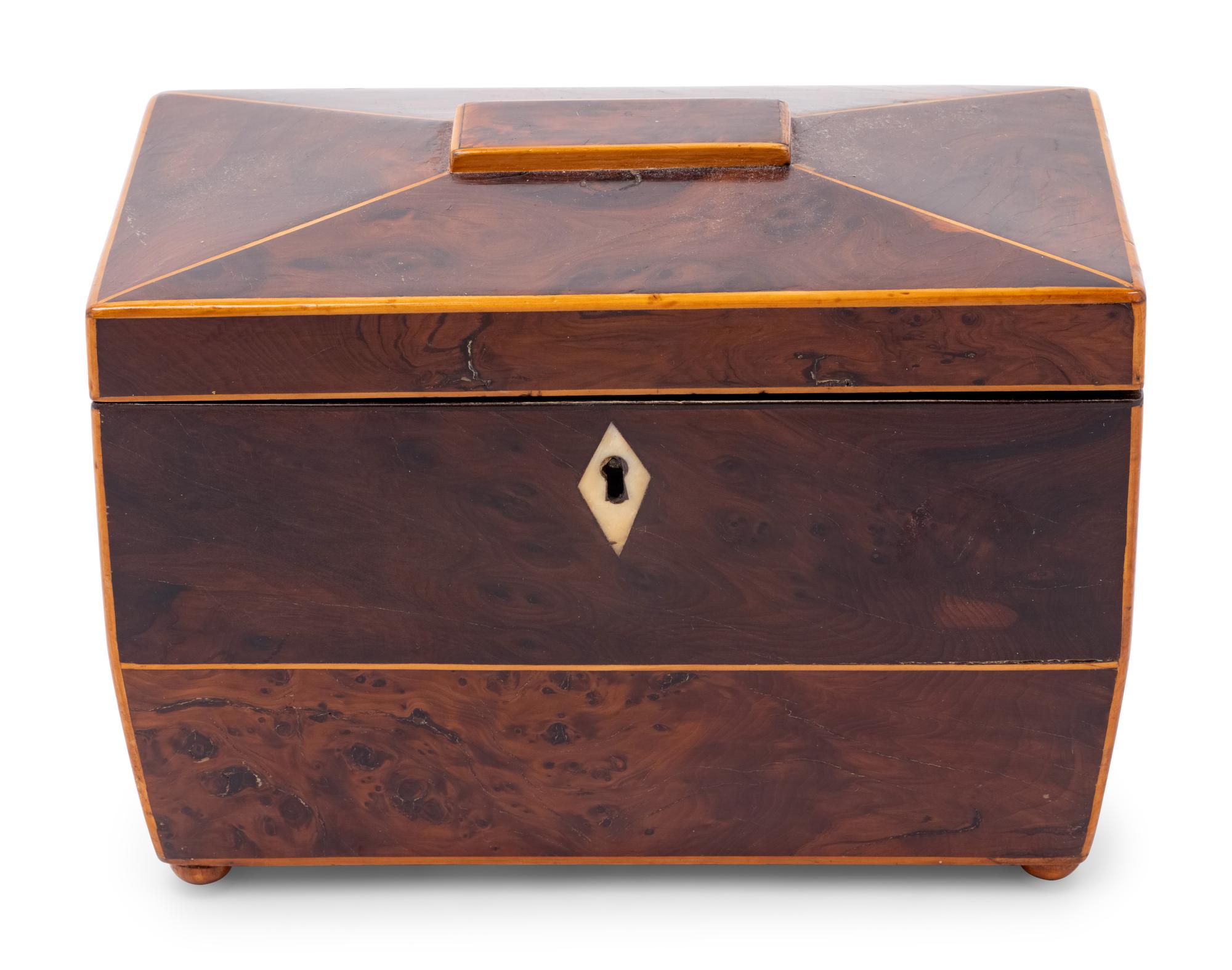 A George III Mahogany Tea Caddy