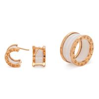 BVLGARI, ROSE GOLD AND WHITE CERAMIC 'B.ZERO1' SET