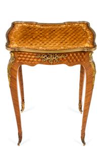 A Louis XV/XVI Transitional Style Marquetry Writing Desk