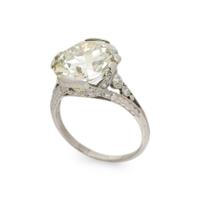 ART DECO, PLATINUM AND DIAMOND RING