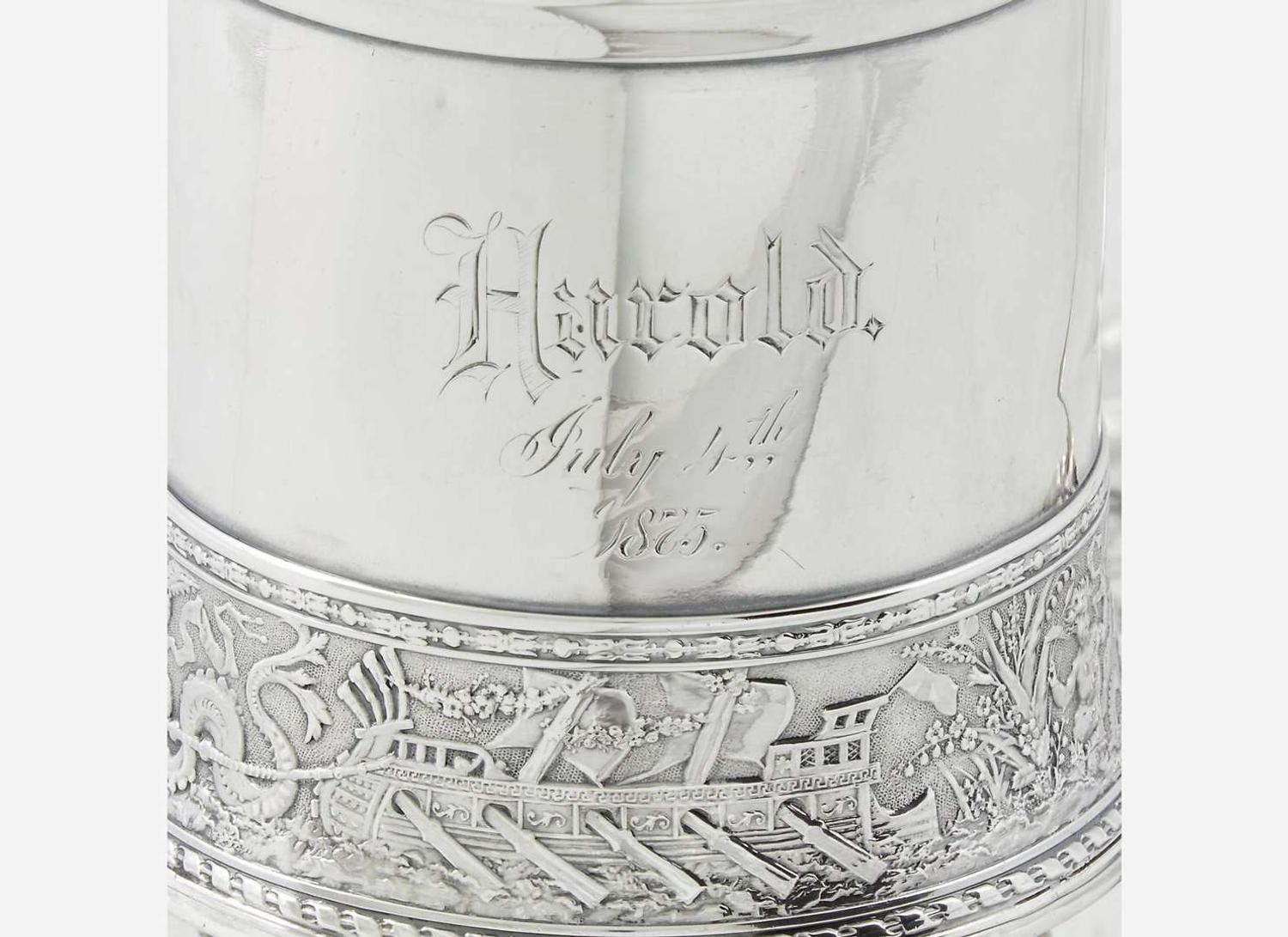 A group of five assorted silver table items, Bigelow, Kennard & Co., Boston, MA, Gorham Mfg. Co., Providence, RI, and other, 19th and 20th century