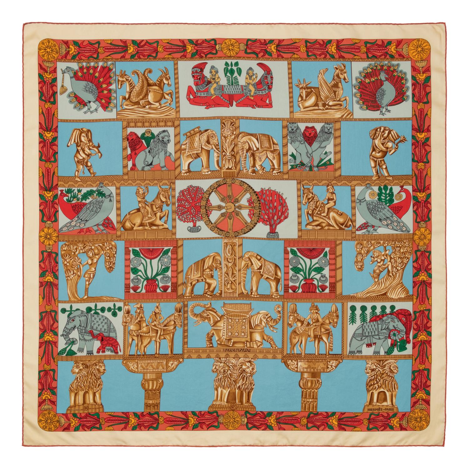 Two Hermès 90cm Silk Scarf, Carré