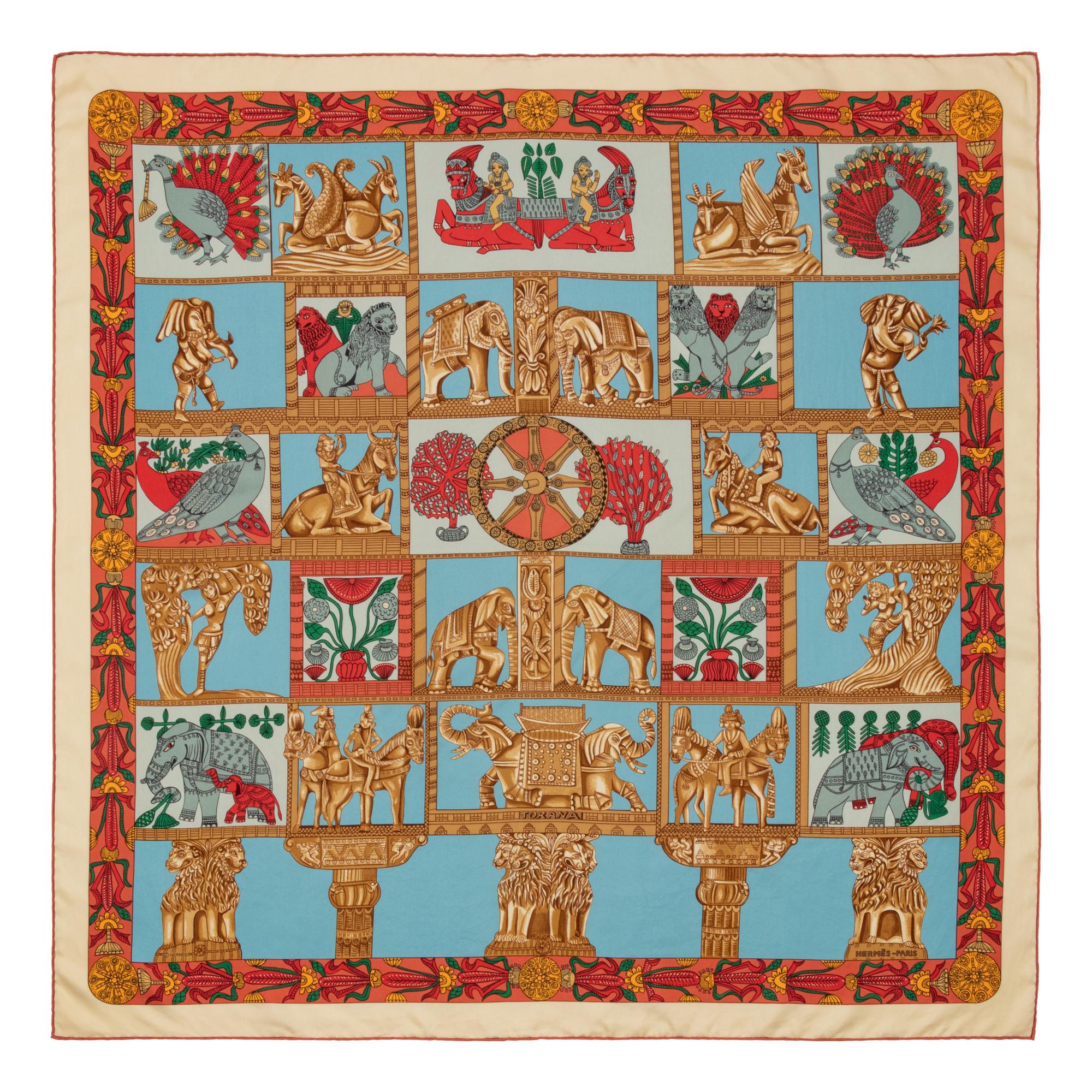 Two Hermès 90cm Silk Scarf, Carré