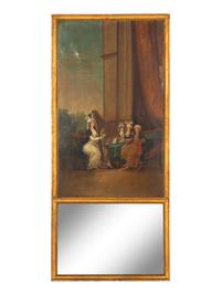 A French Giltwood Trumeau Mirror