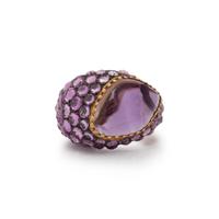 AMETHYST AND YELLOW GOLD RING