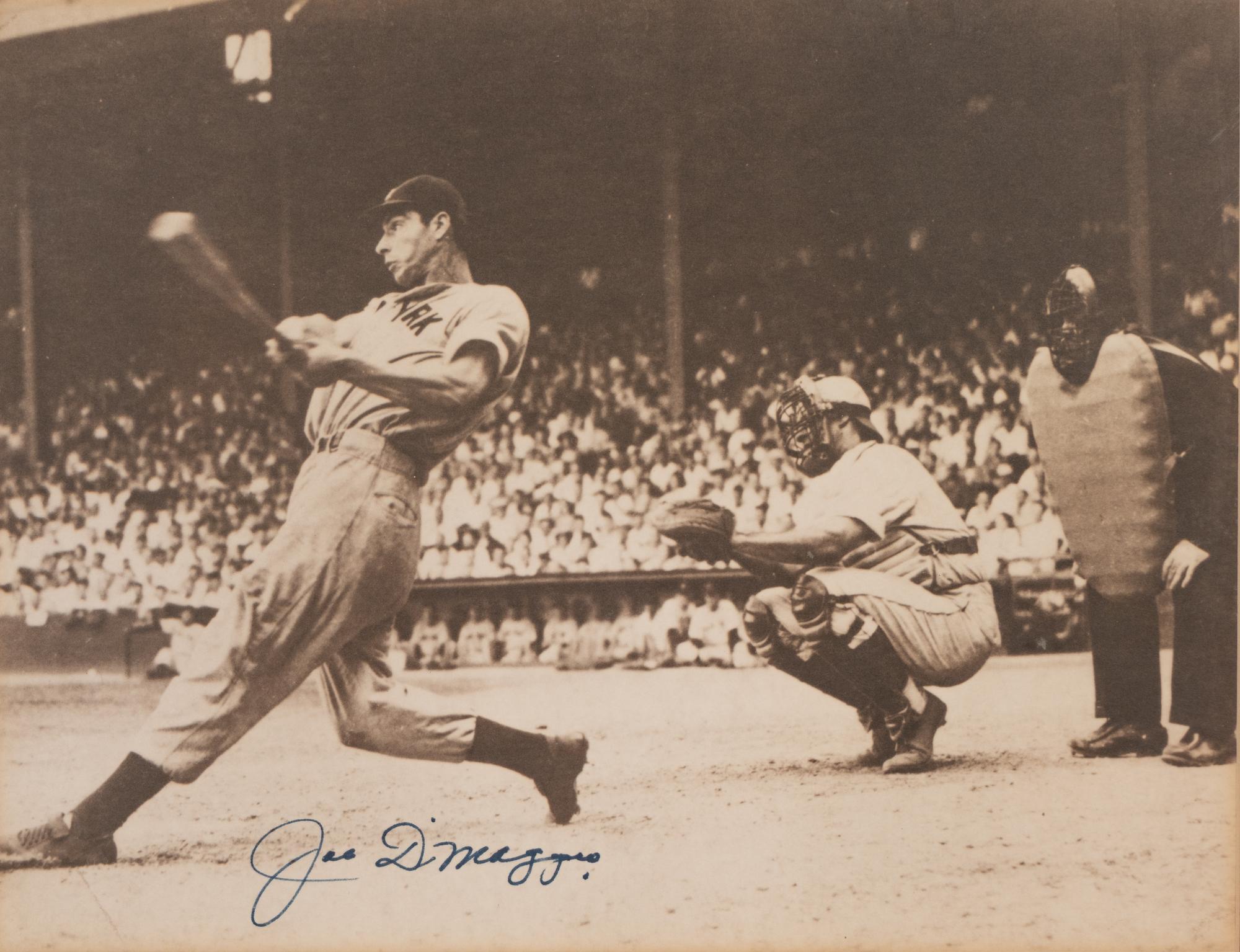 A Joe DiMaggio Signed Autograph Large Format Photograph (BAS Beckett Authentication Services Certified),