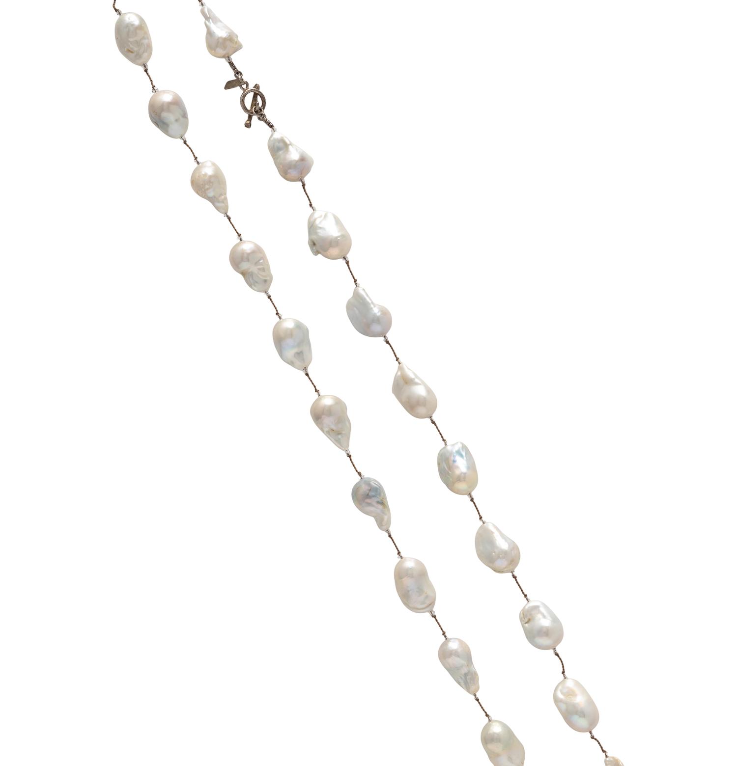 MARGO MORRISON, BAROQUE CULTURED PEARL AND ROCK CRYSTAL QUARTZ NECKLACE