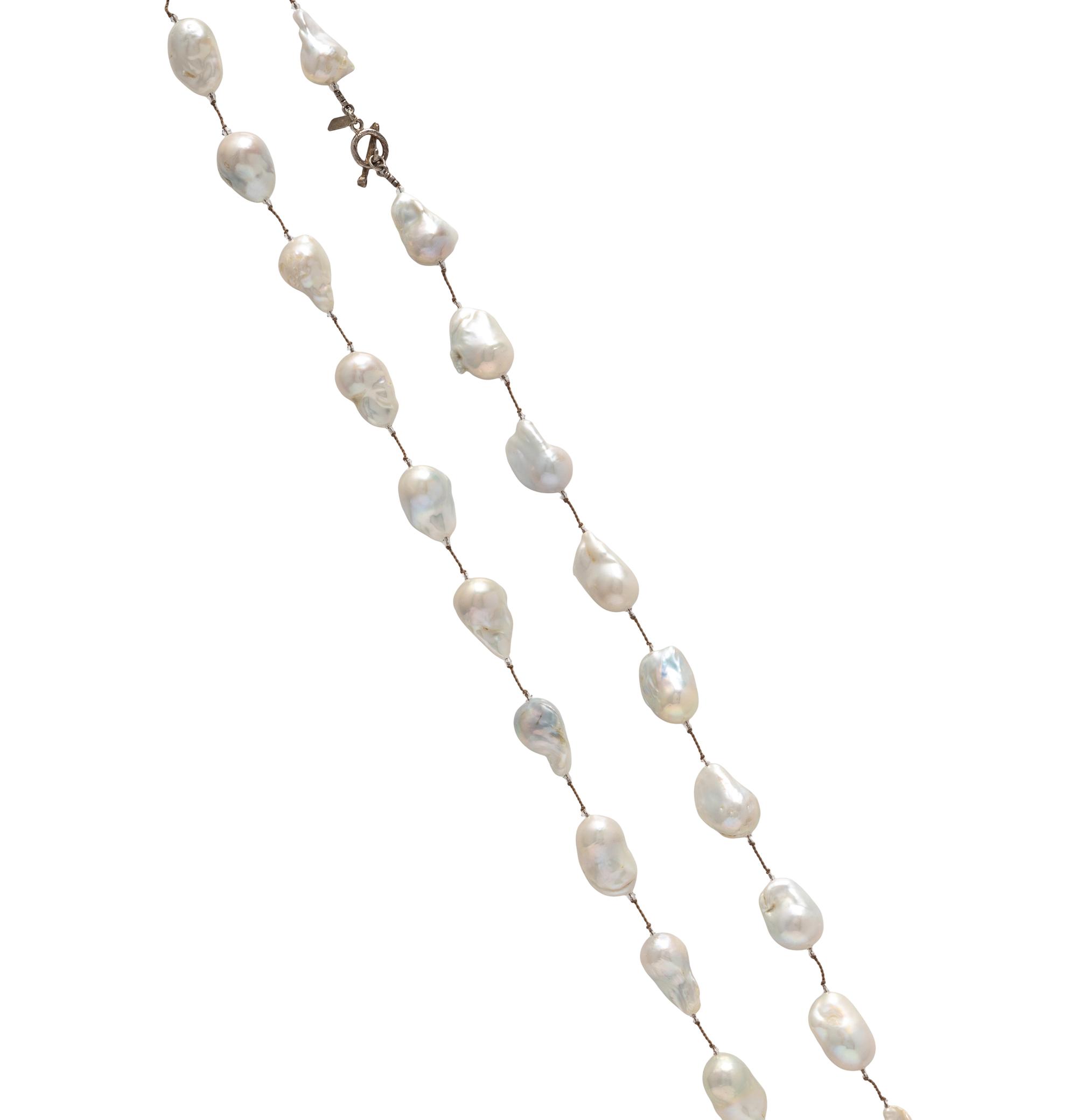 MARGO MORRISON, BAROQUE CULTURED PEARL AND ROCK CRYSTAL QUARTZ NECKLACE