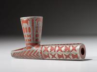 Eastern Sioux Catlinite Pipe Bowl, with Inlay