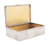A Russian Silver Trompe l'Oeil Cigar Box