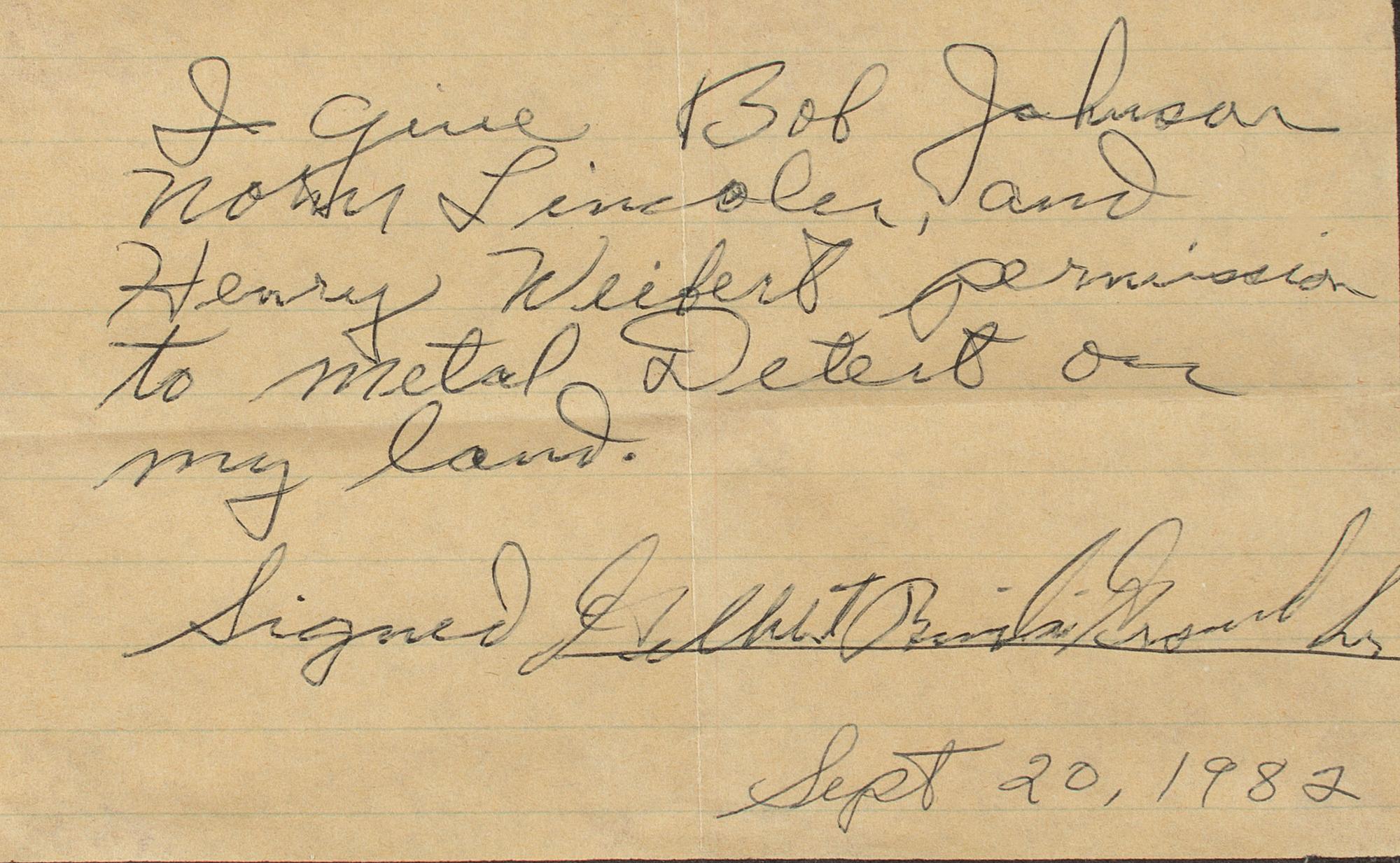 [LATE INDIAN WARS]. Little Bighorn Battlefield relics, incl. shells and bullets, found by Bob and Donella Johnson in 1981.