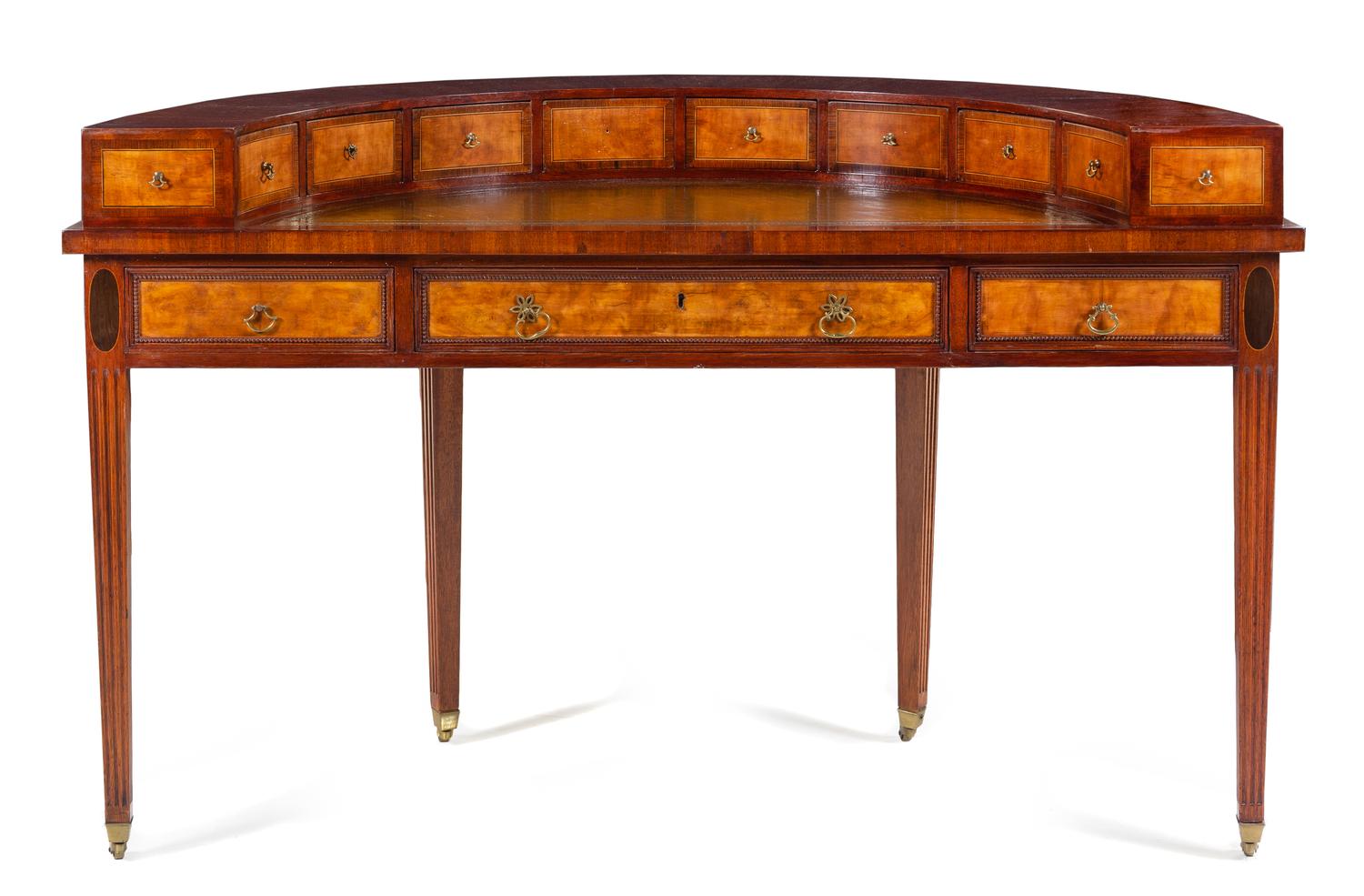 An Edwardian Mahogany Carlton House Desk