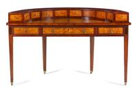An Edwardian Mahogany Carlton House Desk
