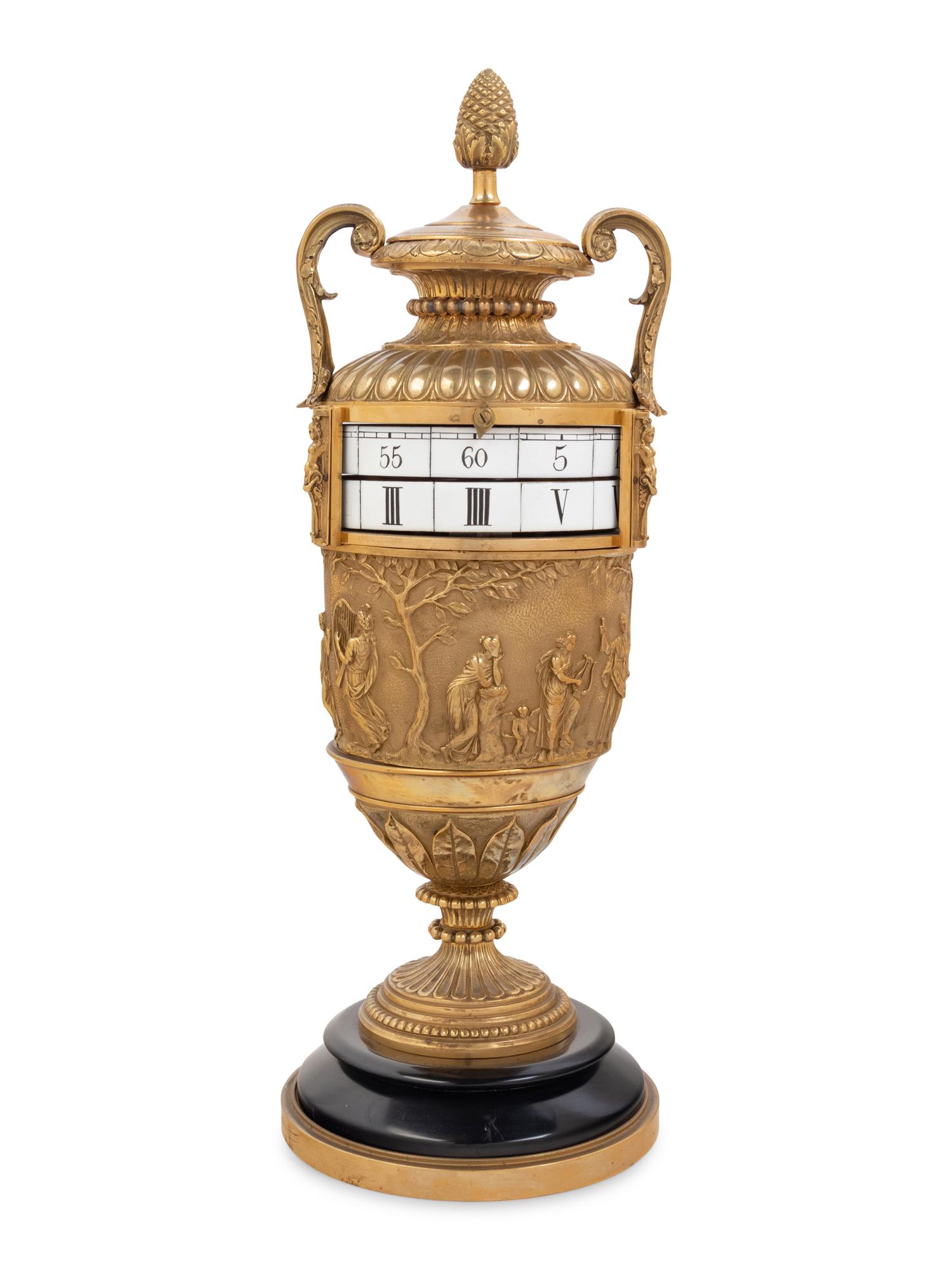 A Louis XVI Style Gilt Bronze Annular Clock