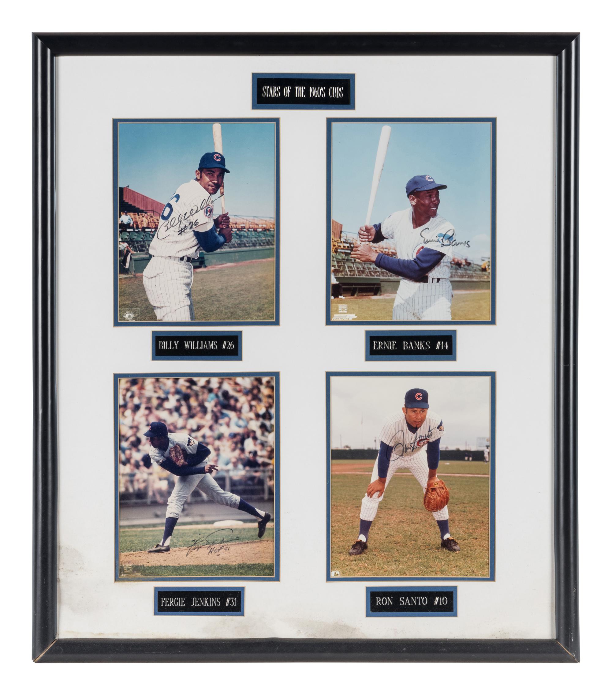 A 1969 Chicago Cubs Signed Autograph Hall of Fame Display,
