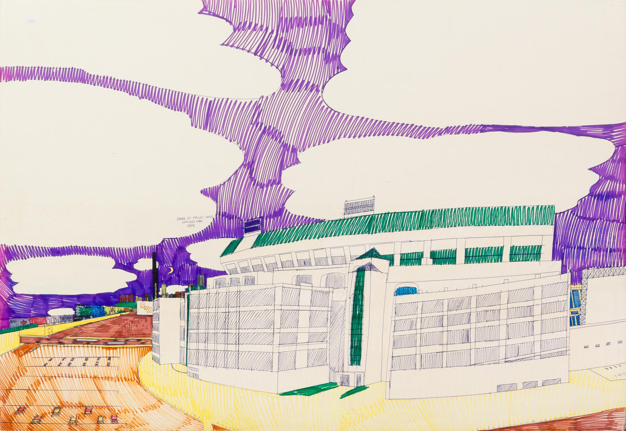 Wesley Willis, (American, 1963-2003), Comiskey Park