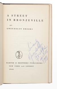 BROOKS, Gwendolyn (1917-2000). A Street in Bronzeville. New York and London: Harper & Brothers, 1945.