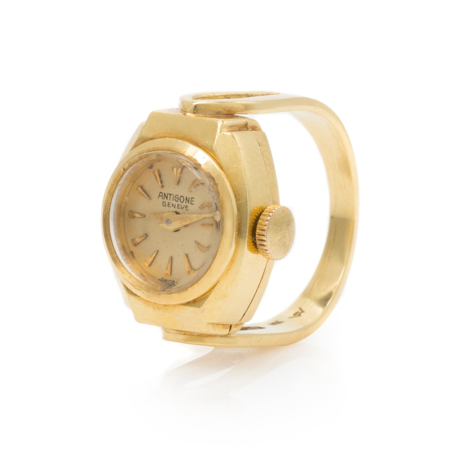 An 18 Karat Yellow Gold Watch/Ring, Antigone, 5.80 dwts.