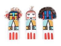 Navajo Weaver, Hopi Dancer, and Flat Katsina Dolls