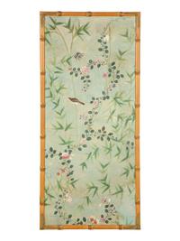 Three Chinoiserie Wall Paper Panels — 19th/20th Century