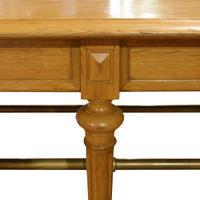 An Oak and Brass Table from the Bank of France 118" W x 59" D x 32" H — France, 20th Century