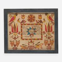Abraham Huth (active 1808-1830) A Fraktur, Dauphin County, PA, 1820s