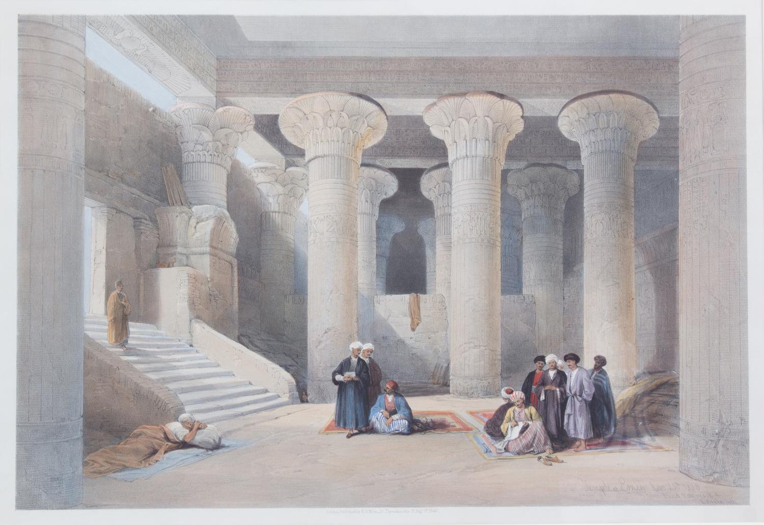 David Roberts, (British, 1796-1864), Views of Egypt published by FG Moon, comprising View from Under the Portico of the Temple of Dende