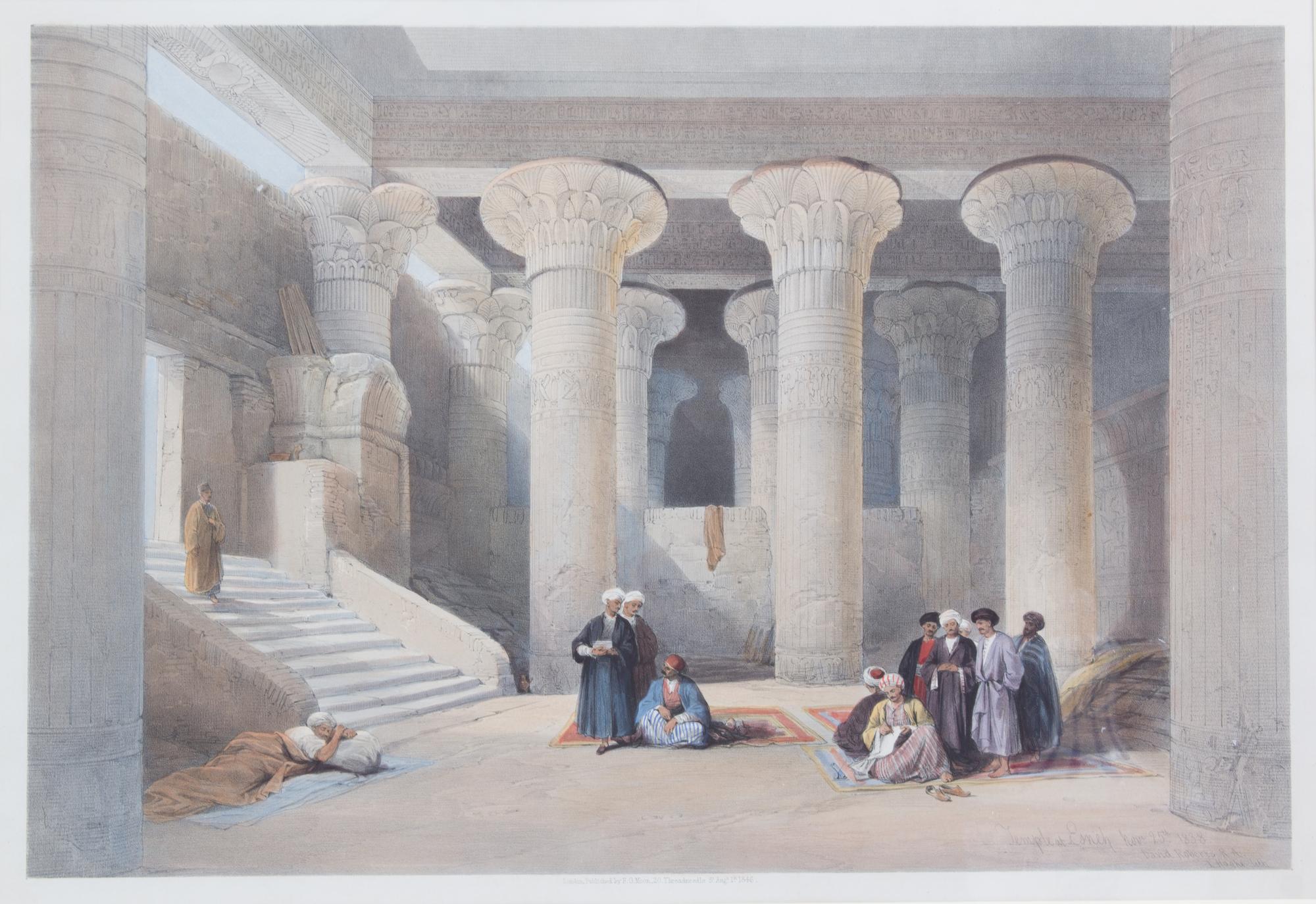 David Roberts, (British, 1796-1864), Views of Egypt published by FG Moon, comprising View from Under the Portico of the Temple of Dende