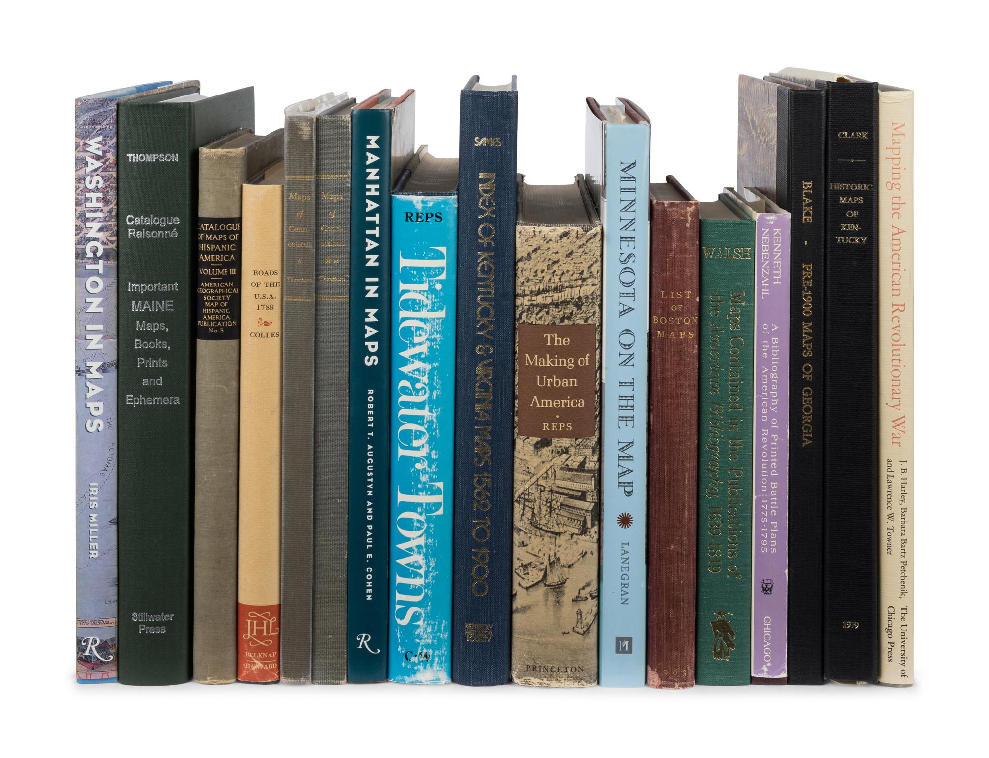 [BIBLIOGRAPHIES -- CARTOGRAPHY]. A group of 17 works regarding American geography, comprising: