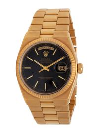 ROLEX, REF. 19018 18K YELLOW GOLD 'OYSTERQUARTZ DAY-DATE' WATCH