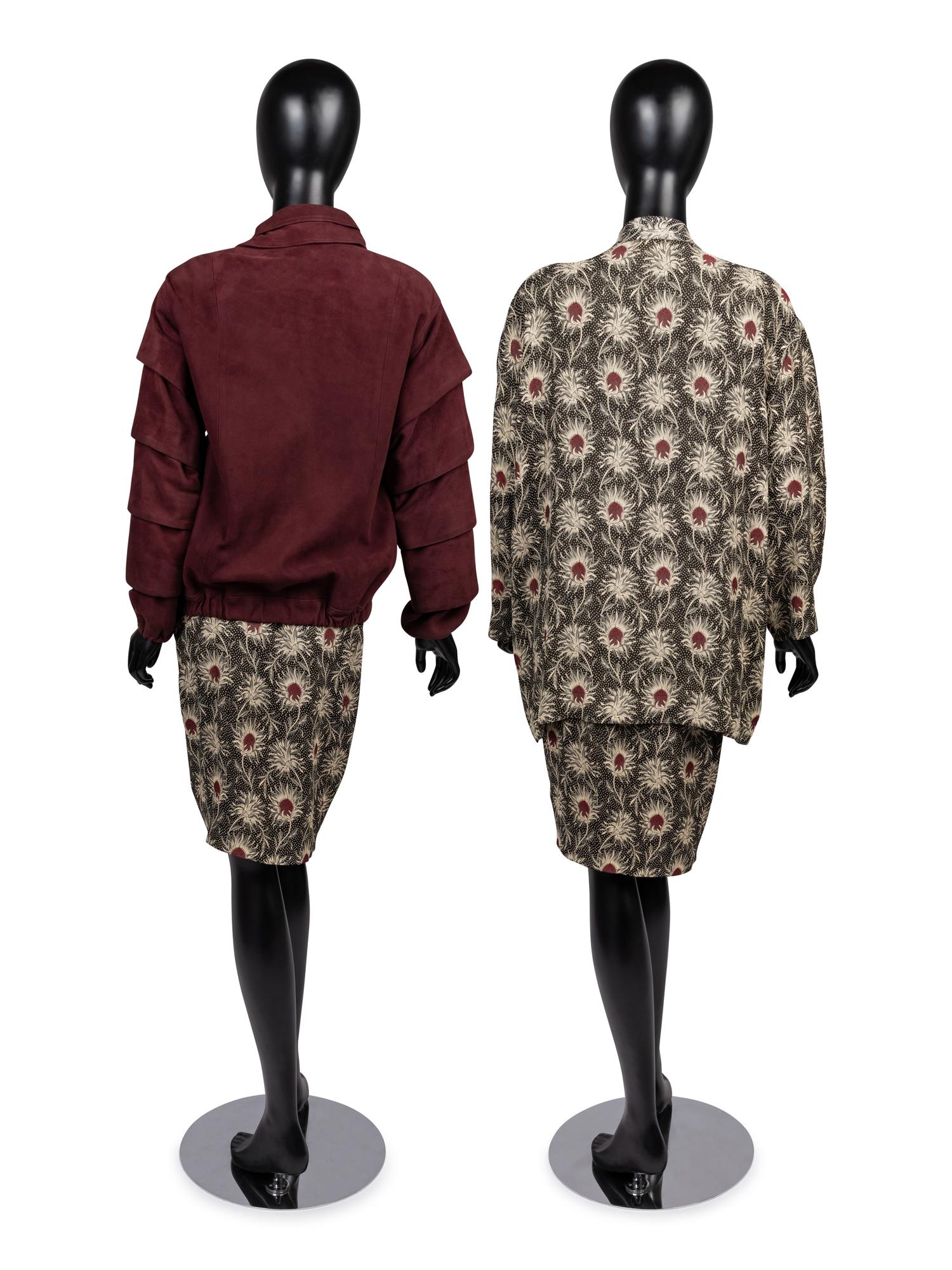 Three Designer Items: Krizia Ensemble, Loewe Coat, 1980s