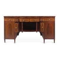 A Federal Inlaid, Figured and Carved Mahogany Sideboard