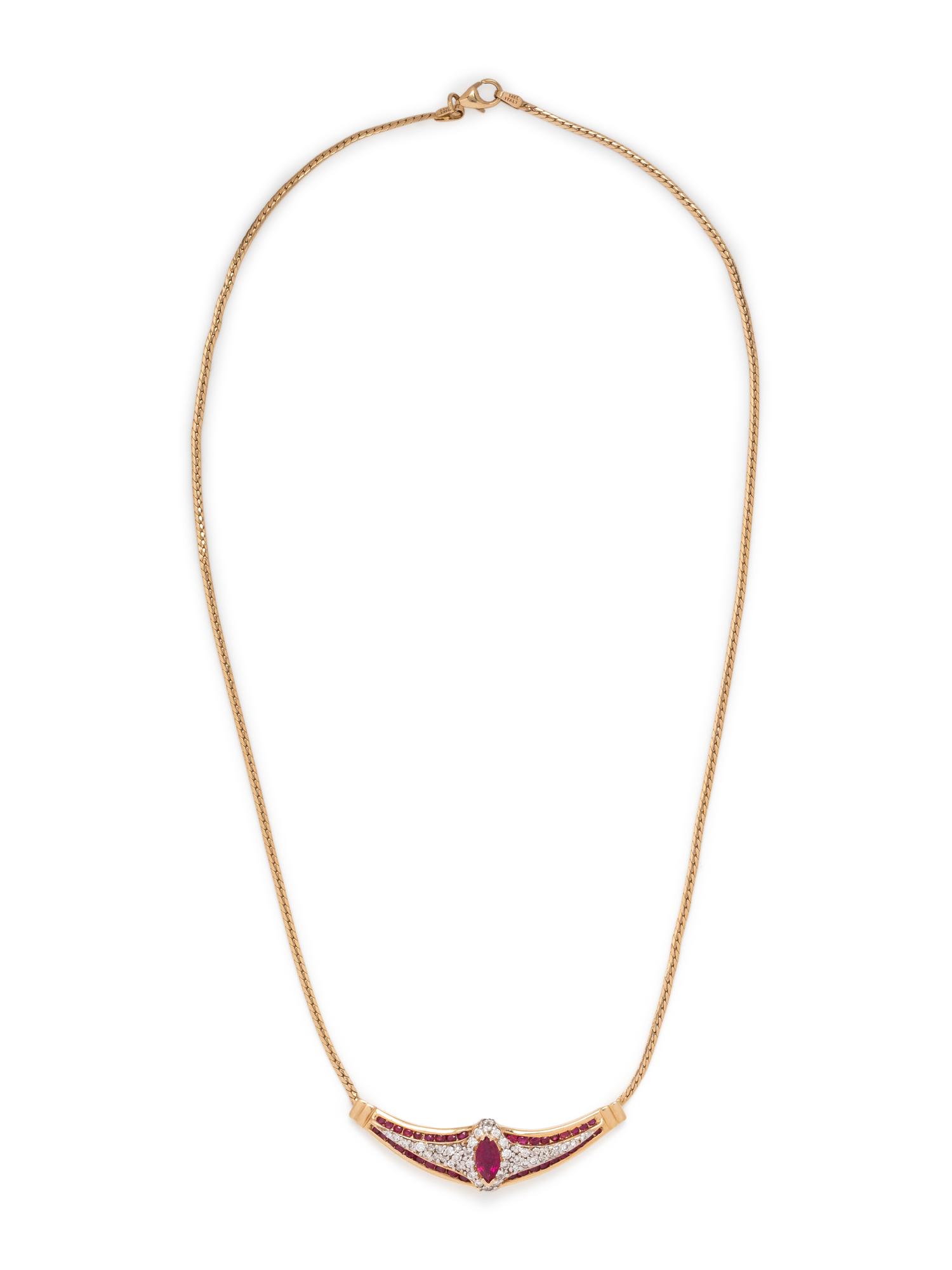 RUBY AND DIAMOND NECKLACE
