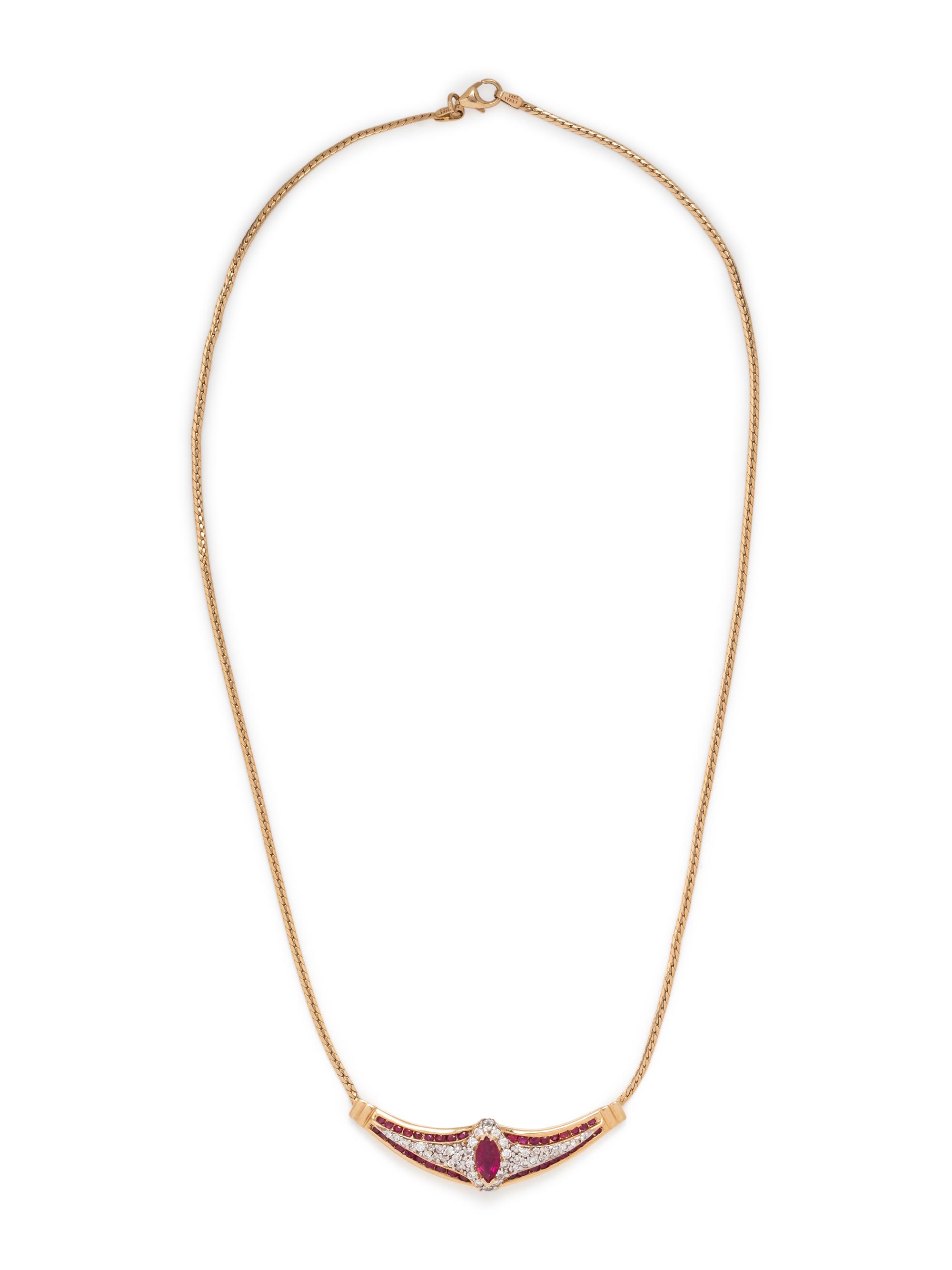 RUBY AND DIAMOND NECKLACE