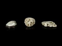 Three Chinese Celadon Jade Scholar's Objects