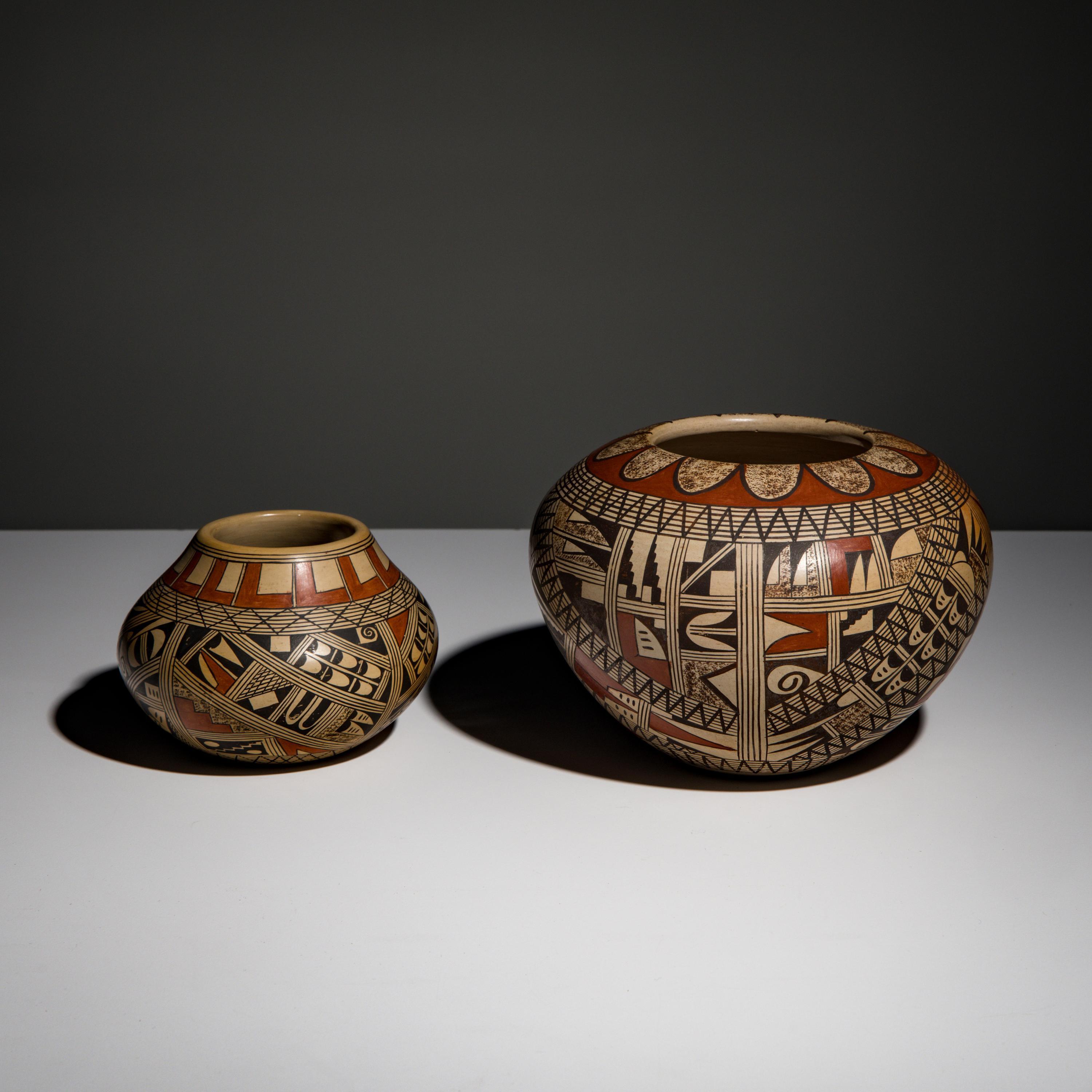 Rondina Huma (Hopi, b. 1947) — Polychrome Pottery Jars