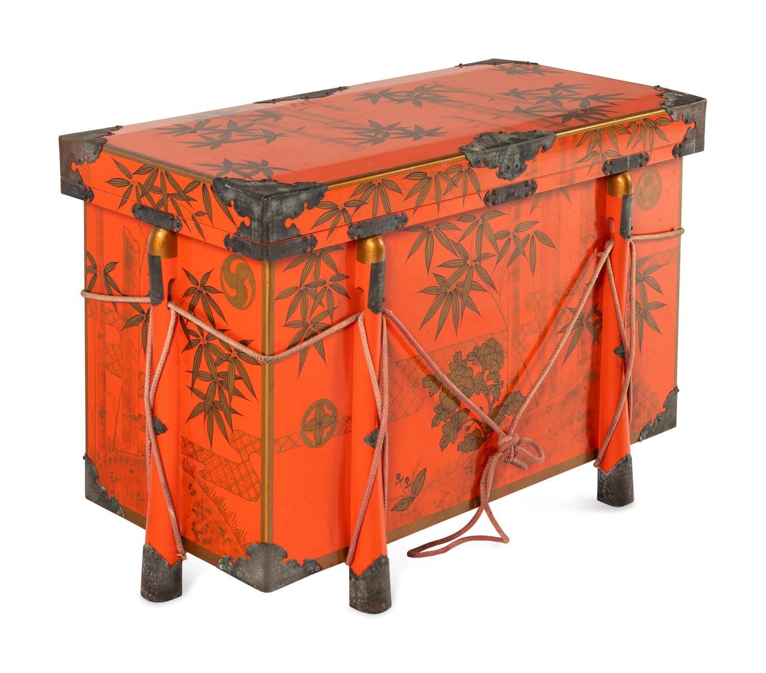 A Japanese Lacquer Lift-Top Chest