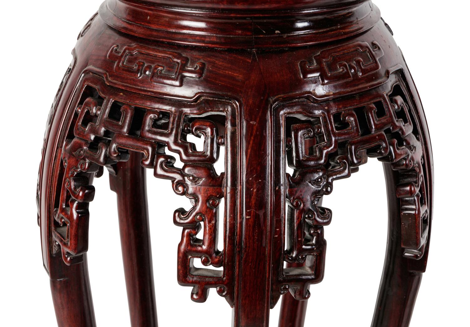 Three Chinese Hardwood Stands, Huaji