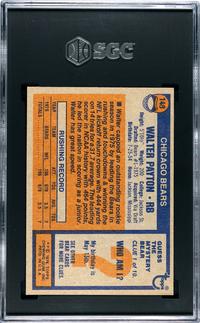 A 1976 Topps Walter Payton Rookie Football Card No. 148 (SGC 4.5 VG-EX+)