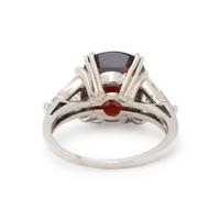 SPINEL AND DIAMOND RING