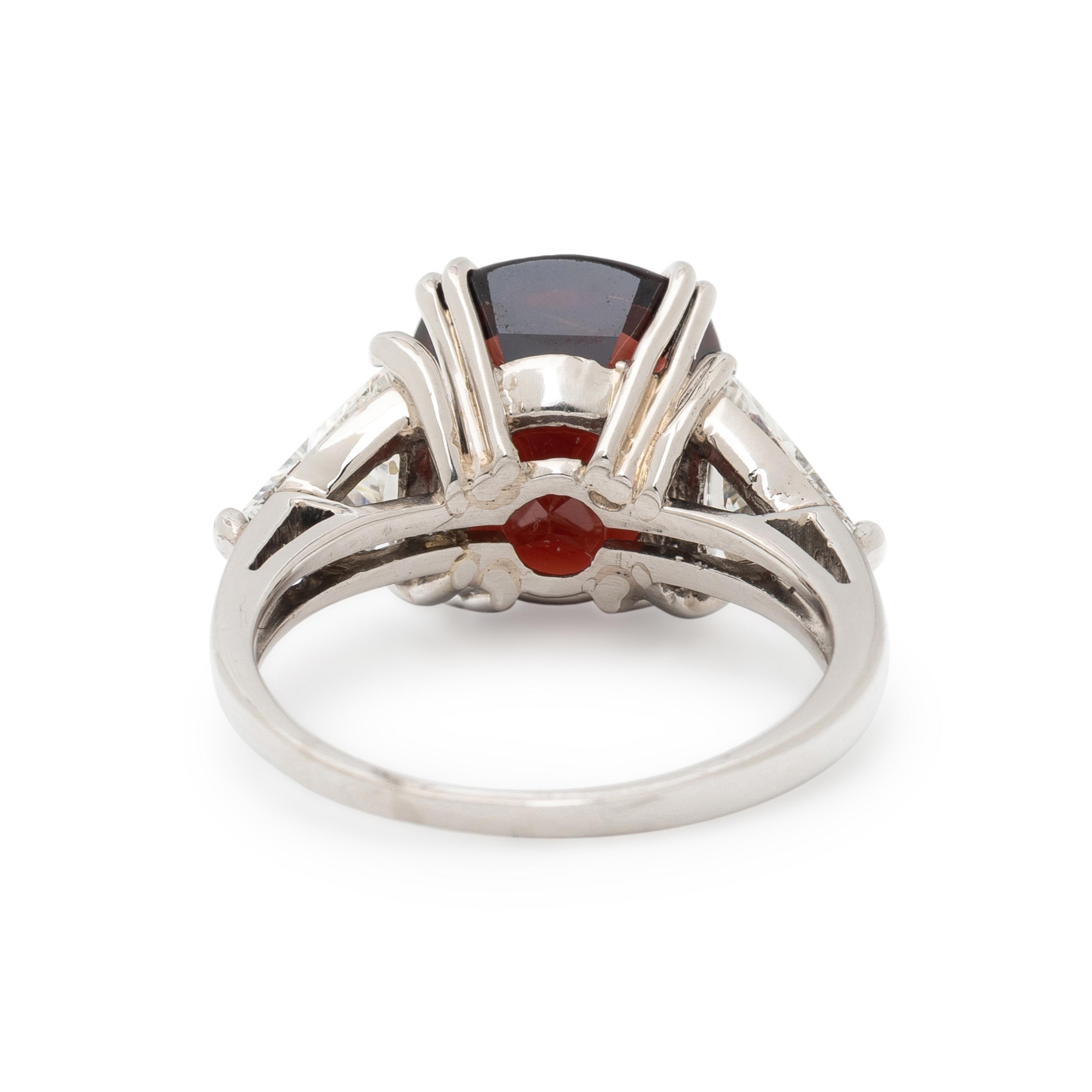 SPINEL AND DIAMOND RING