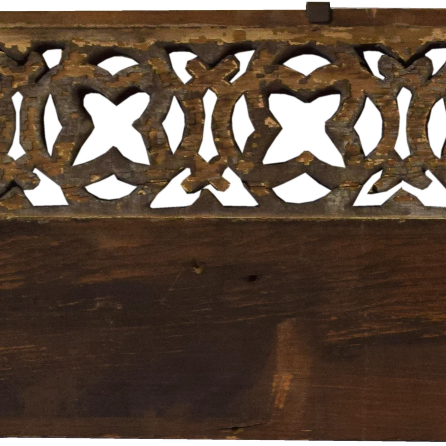 A Frank Lloyd Wright Designed Fretwork Panel from the Heller House 38" W x 2" D x 9.5" H, — United States, 1897